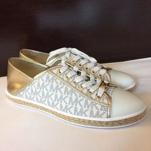 Michael Kors Kristy Vanilla Gold Espadrille Shoes